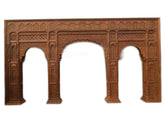 Antique Handmade Carved Indian Jharokha Solid Hard Wood Large Arch